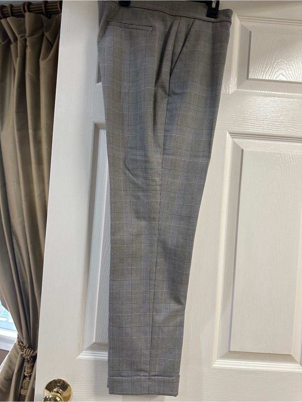 Ralph Lauren Gray Glen Plaid Straight Leg Pants